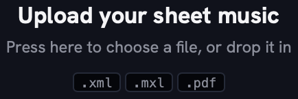 The LalaScript upload box, with the file types it accepts